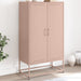 Highboard rosa 68,5x38,5x123,5 cm stål