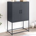 Highboard antrasitt 68,5x38,5x107 cm stål