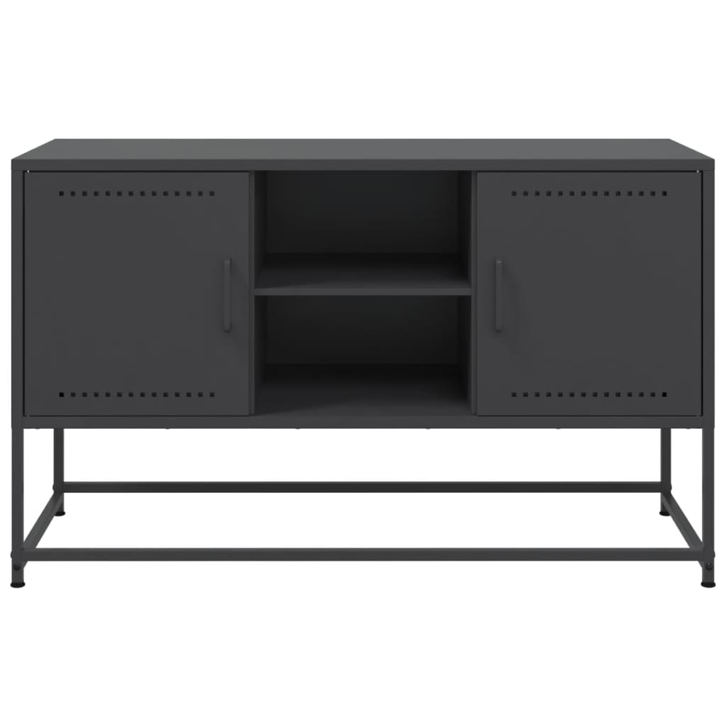 Highboard svart 36x39x123 cm stål