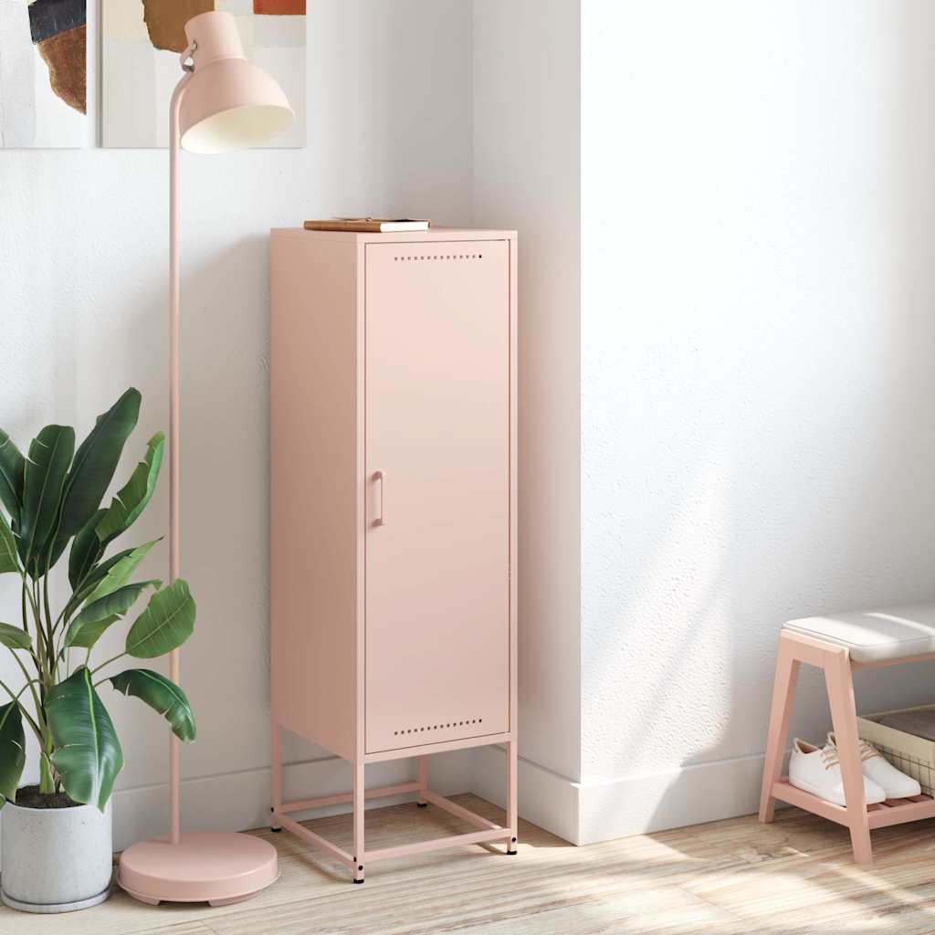 Highboard rosa 36x39x123 cm stål