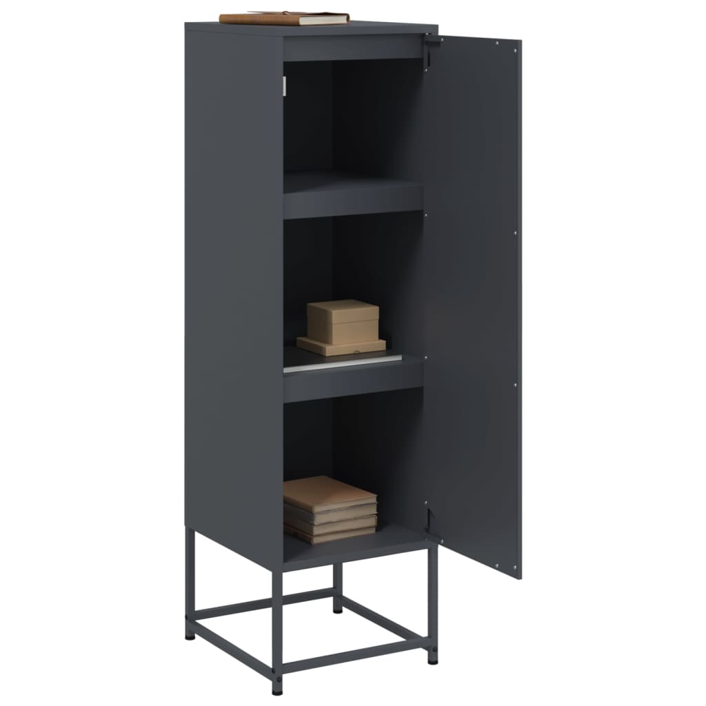Highboard antrasitt 36x39x123 cm stål