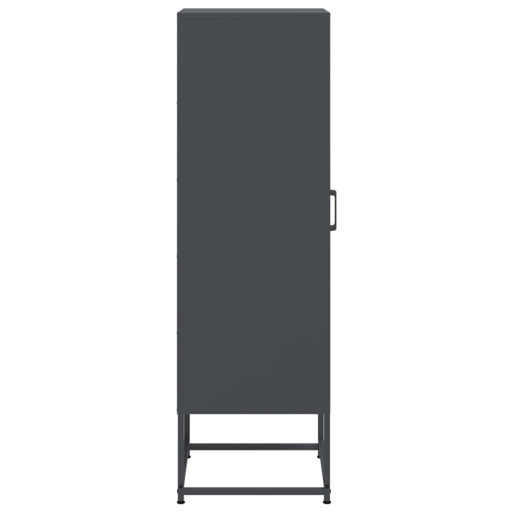Highboard antrasitt 36x39x123 cm stål
