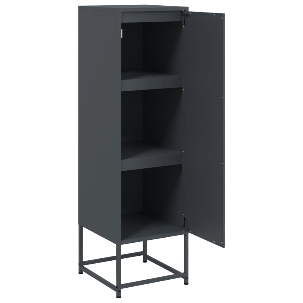Highboard antrasitt 36x39x123 cm stål