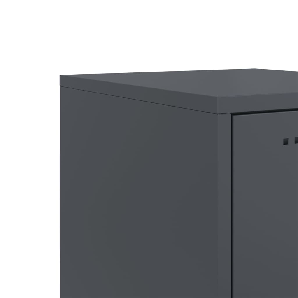 Highboard antrasitt 36x39x123 cm stål