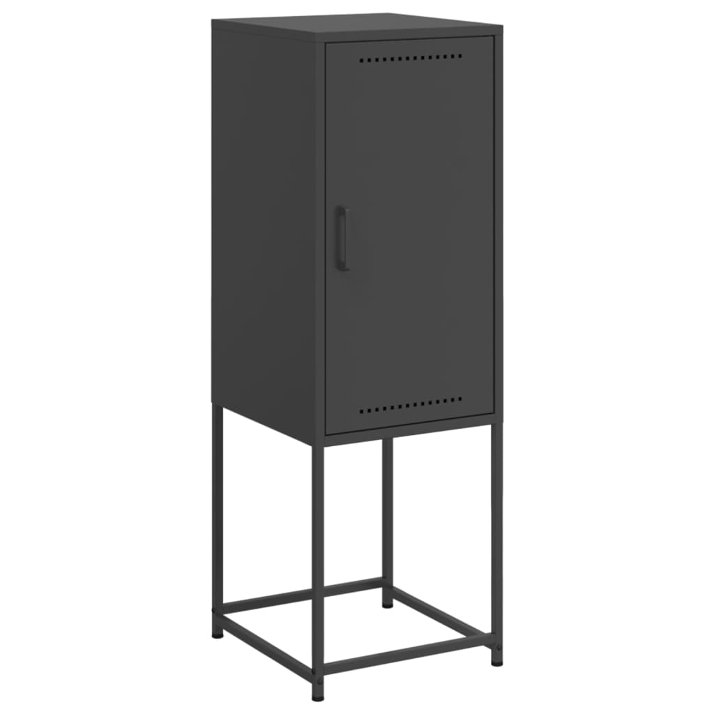 Highboard svart 36x39x107 cm stål
