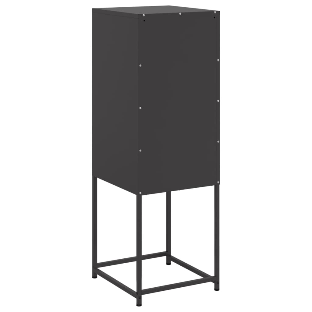 Highboard svart 36x39x107 cm stål