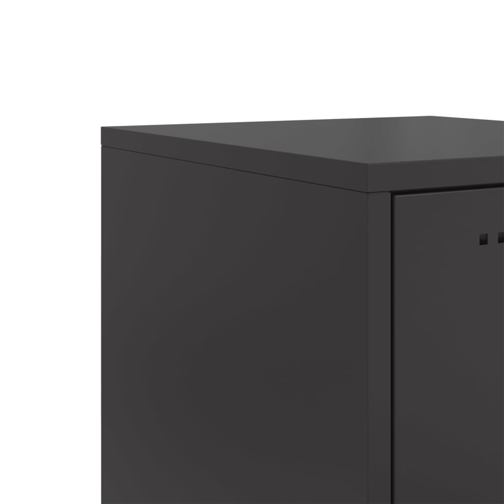 Highboard svart 36x39x107 cm stål