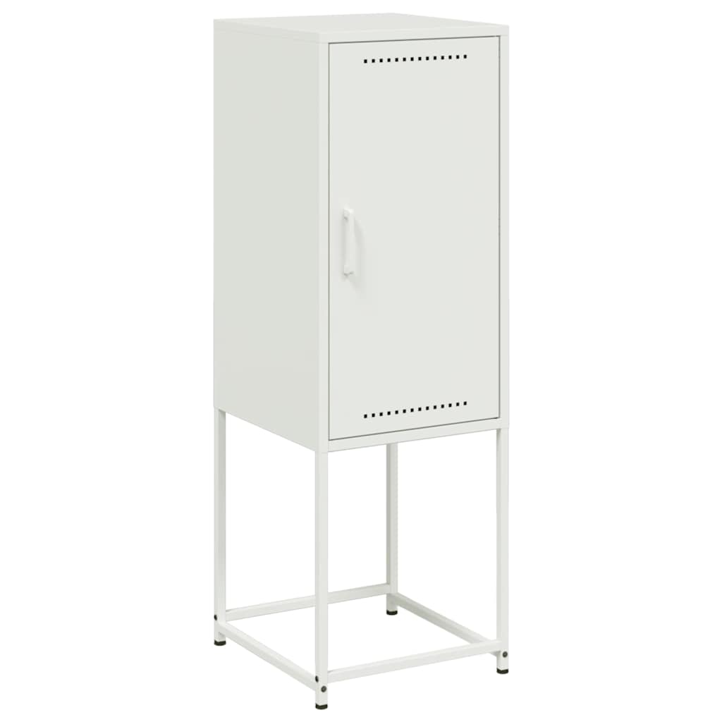 Highboard hvit 36x39x107 cm stål
