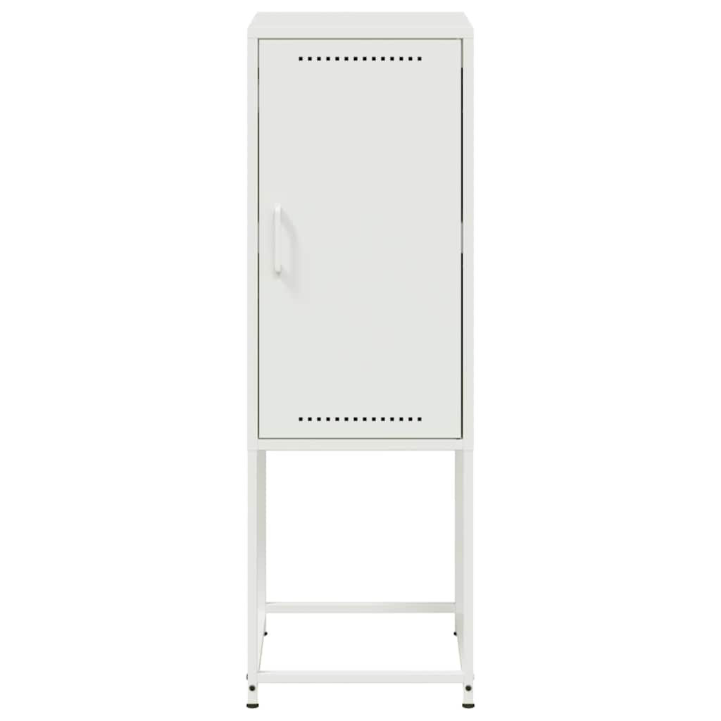 Highboard hvit 36x39x107 cm stål