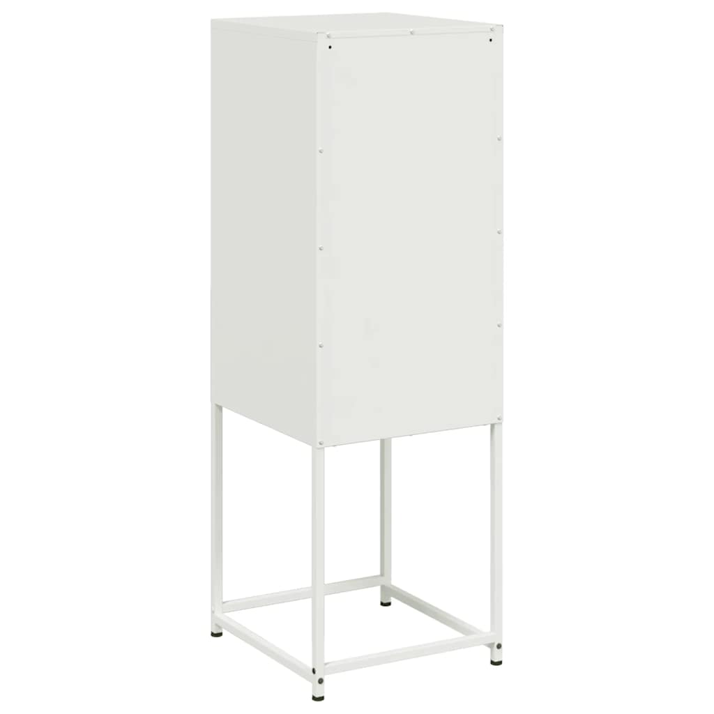Highboard hvit 36x39x107 cm stål