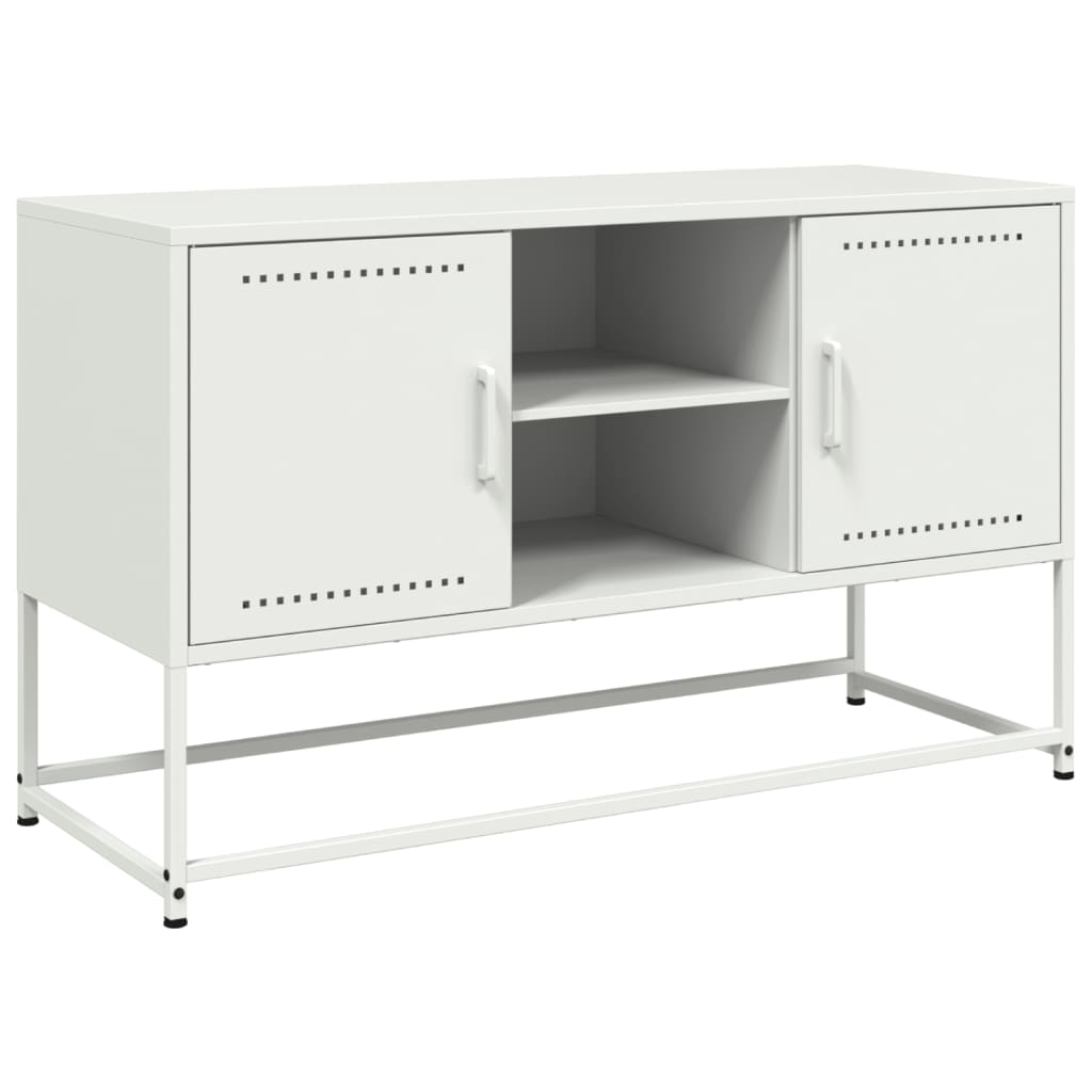 Highboard sennepsgul 100,5x39x107 cm stål