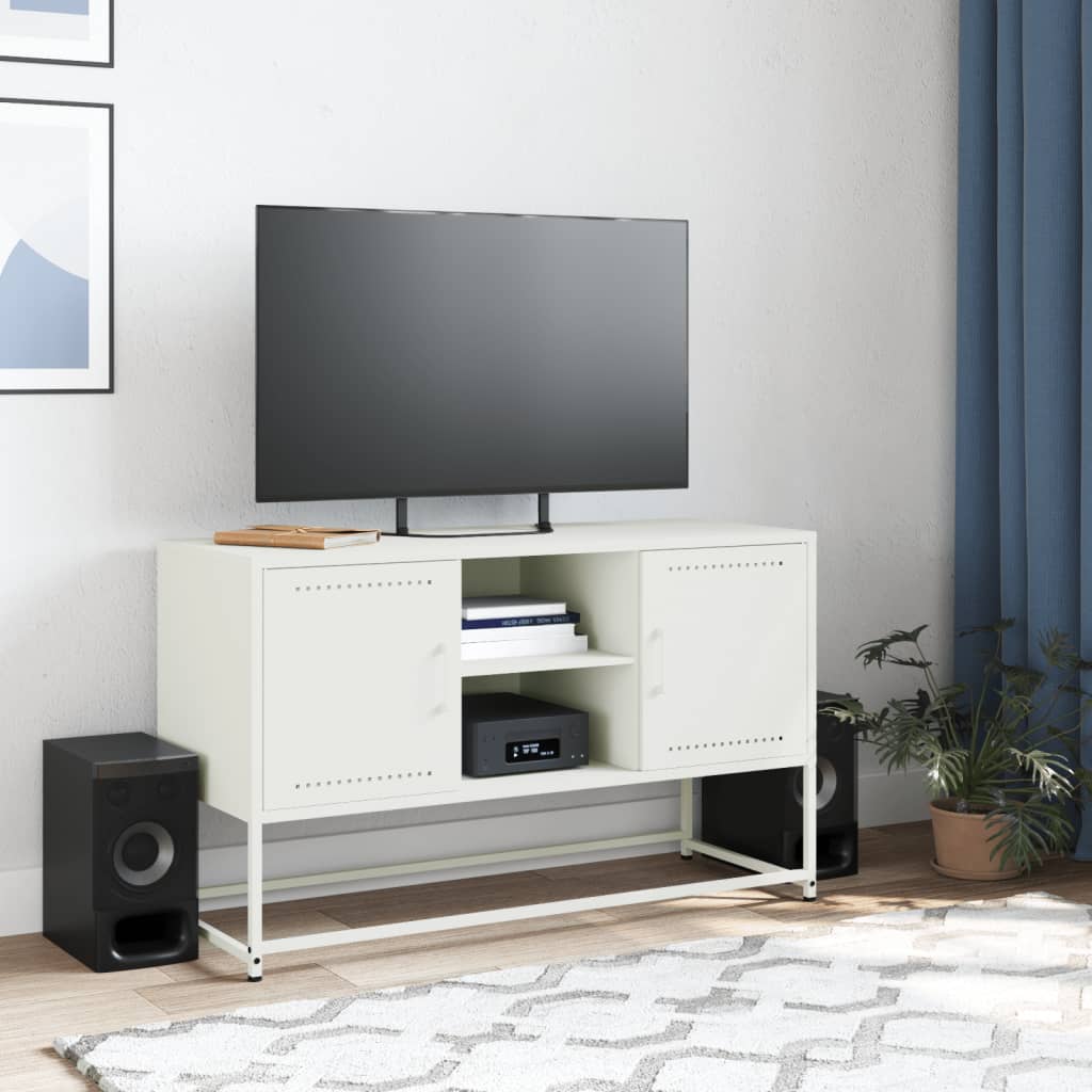 Highboard sennepsgul 100,5x39x107 cm stål
