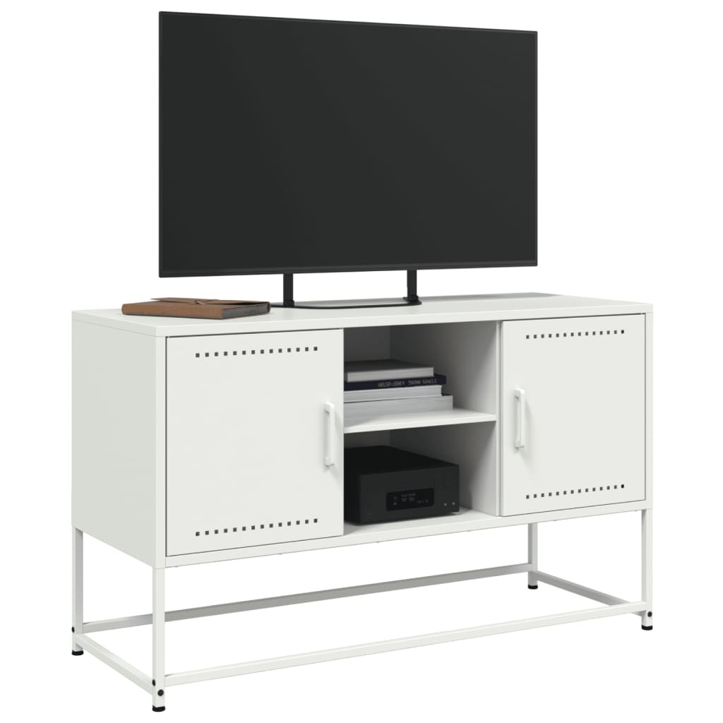 Highboard sennepsgul 100,5x39x107 cm stål