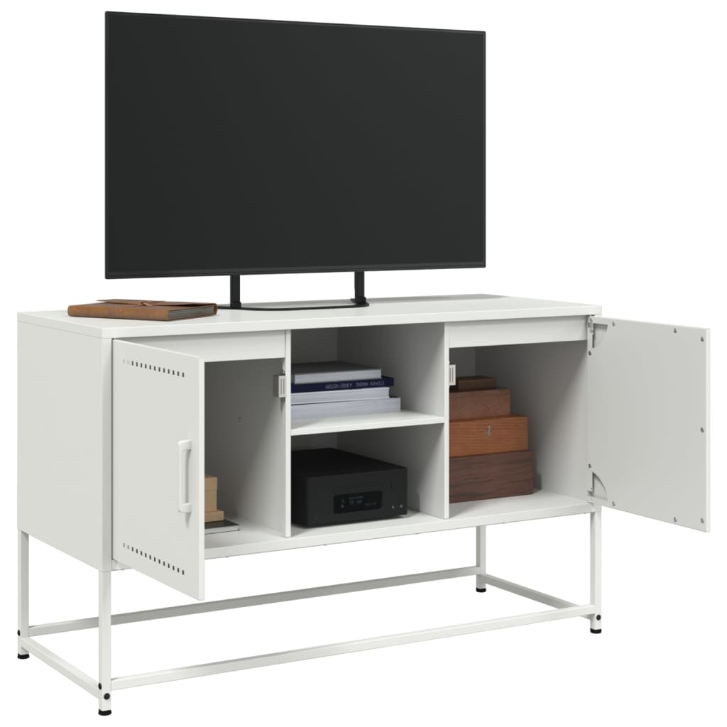 Highboard sennepsgul 100,5x39x107 cm stål