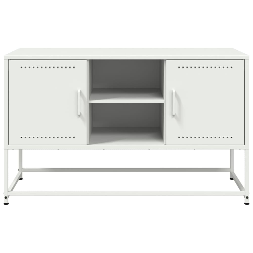Highboard sennepsgul 100,5x39x107 cm stål
