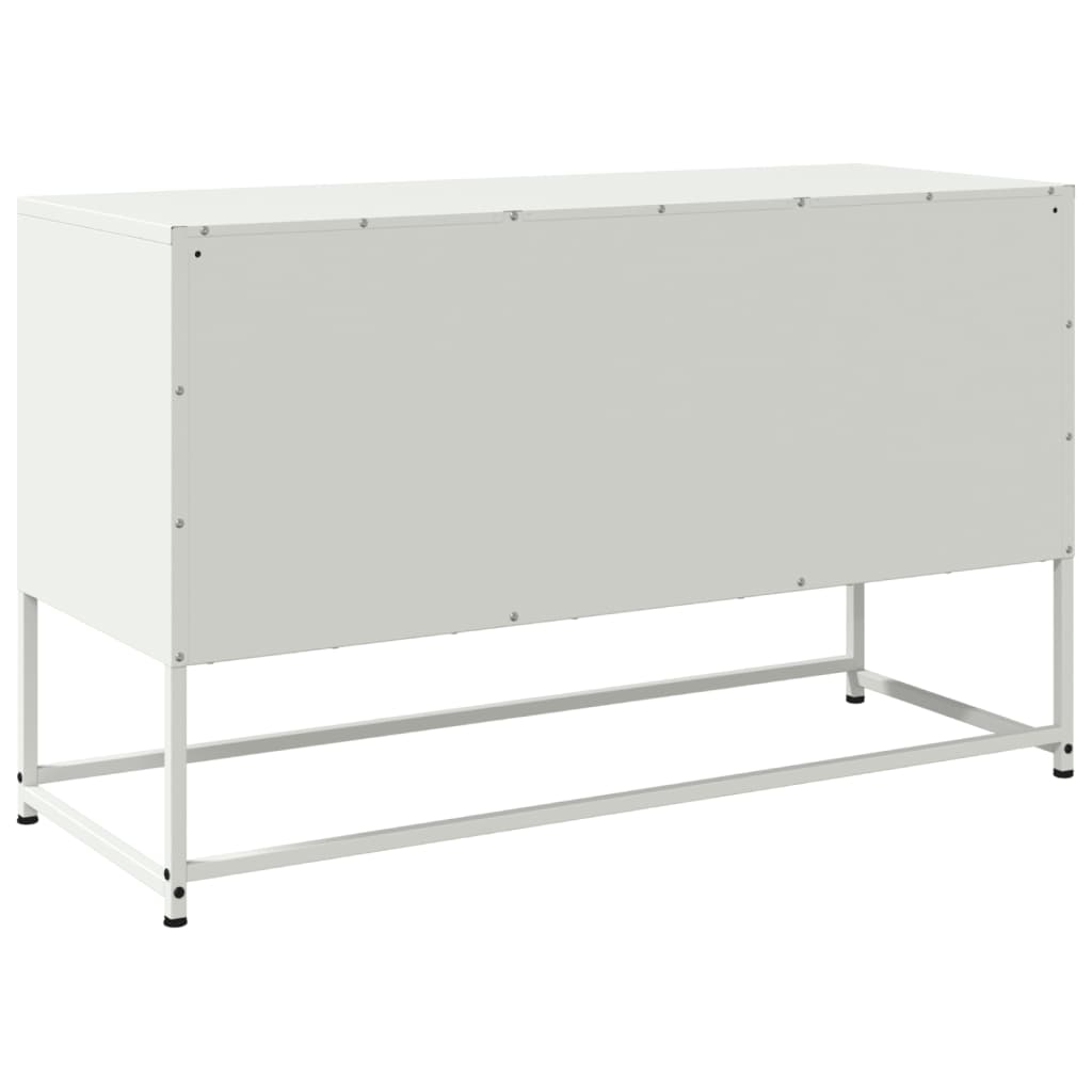 Highboard sennepsgul 100,5x39x107 cm stål