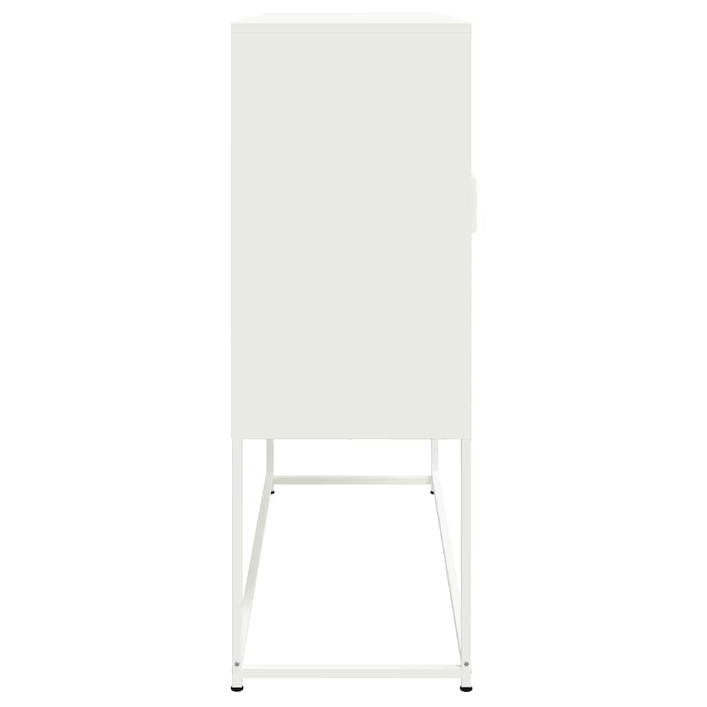 Highboard hvit 100,5x39x107 cm stål