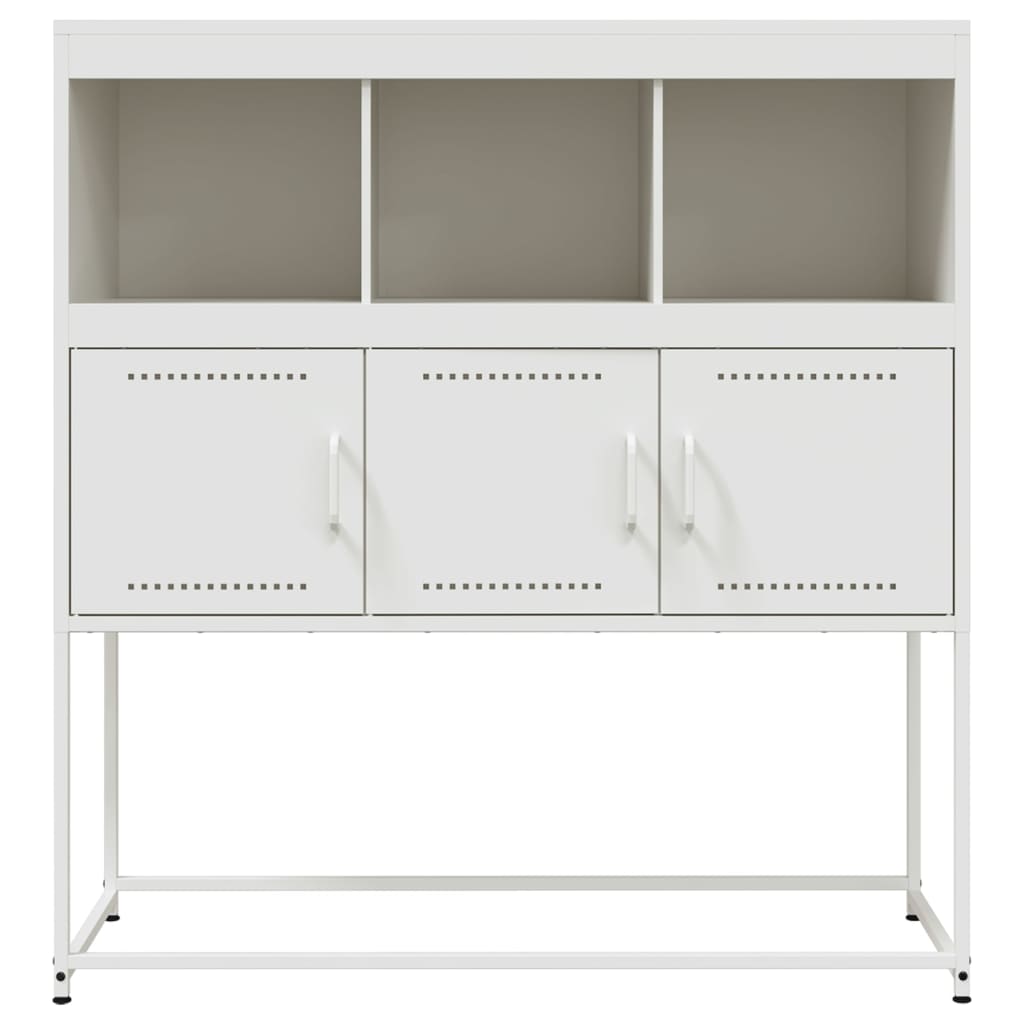 Skjenk hvit 100,5x39x107 cm stål
