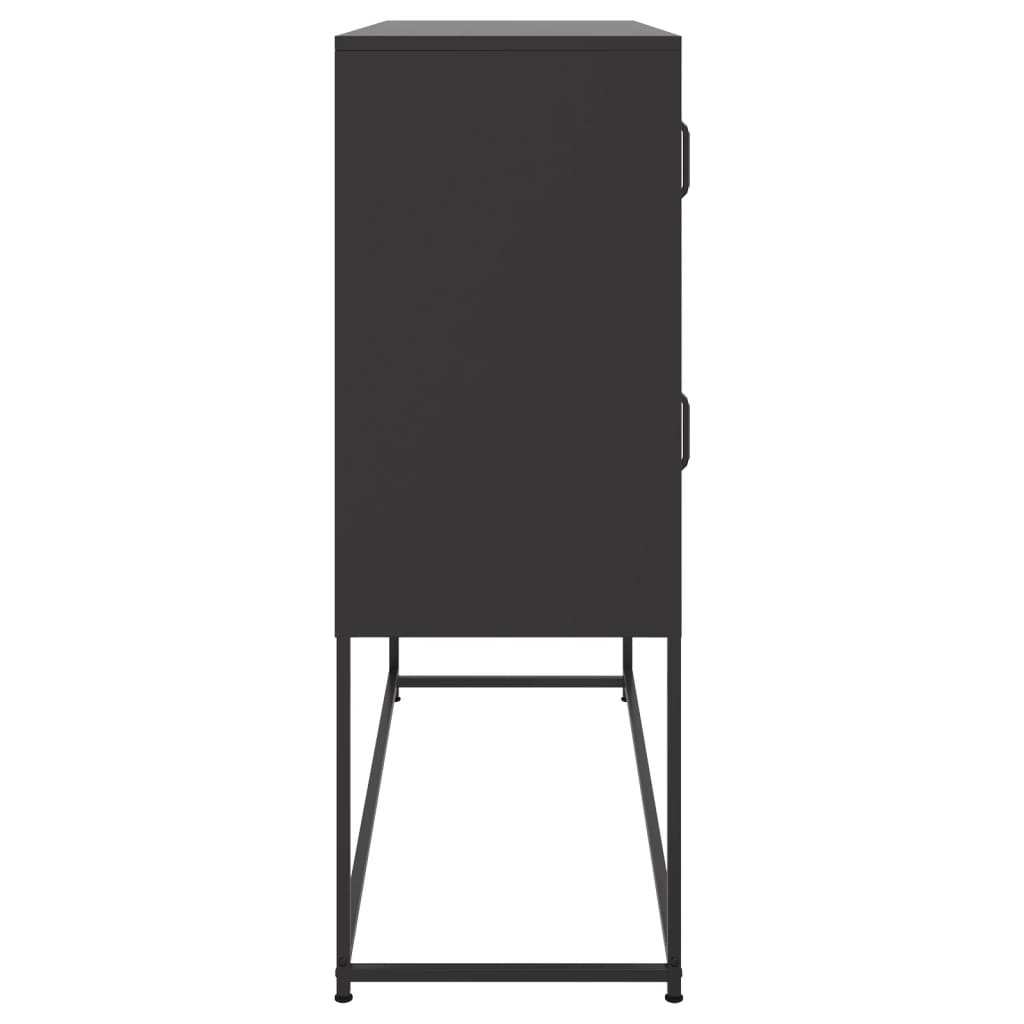 Skjenk svart 100,5x39x107 cm stål
