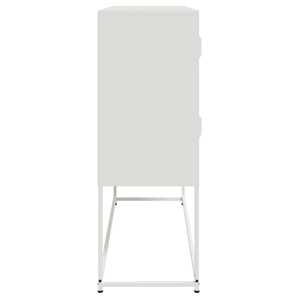 Skjenk hvit 100,5x39x107 cm stål