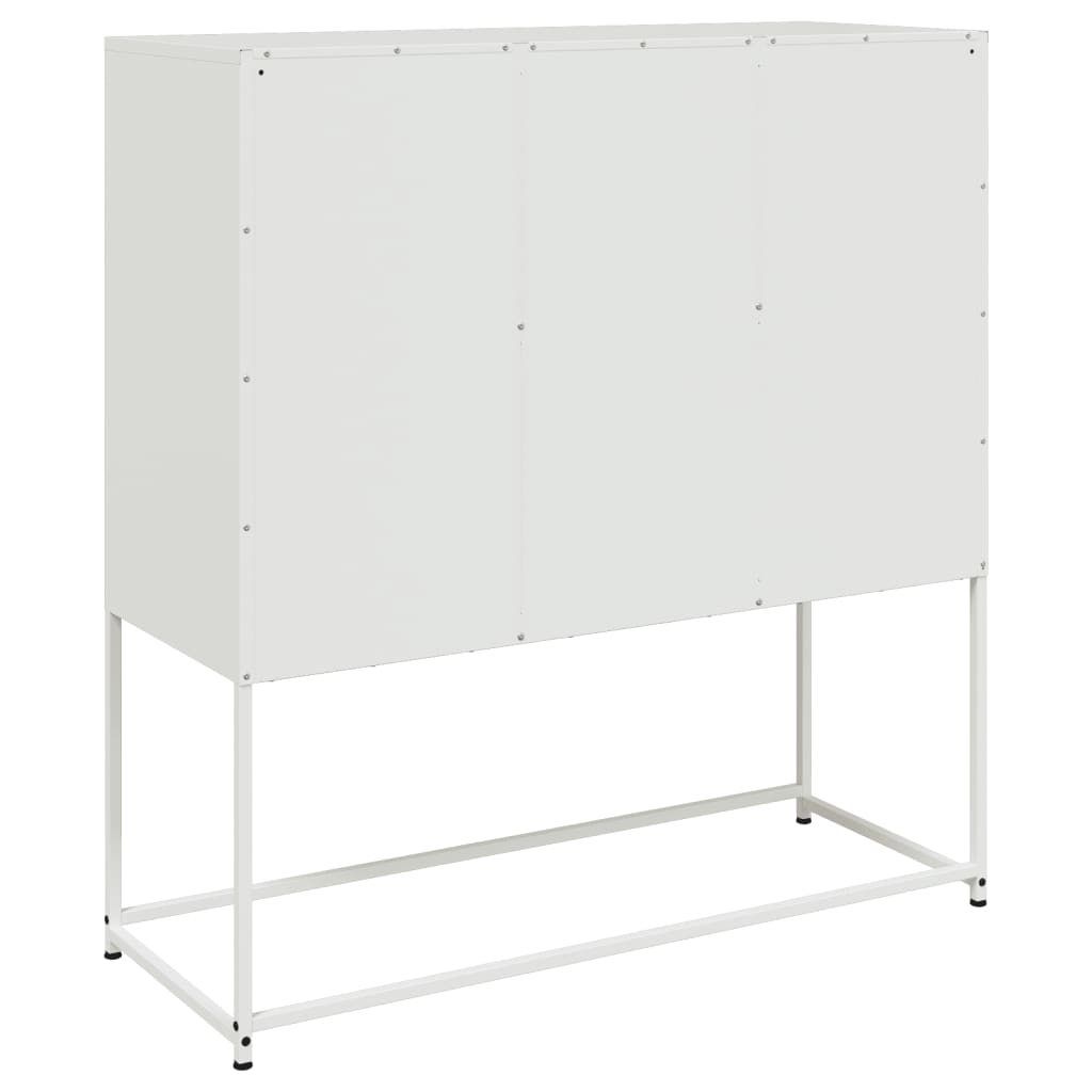 Skjenk hvit 100,5x39x107 cm stål