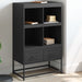 Highboard svart 68x39x111,5 cm stål