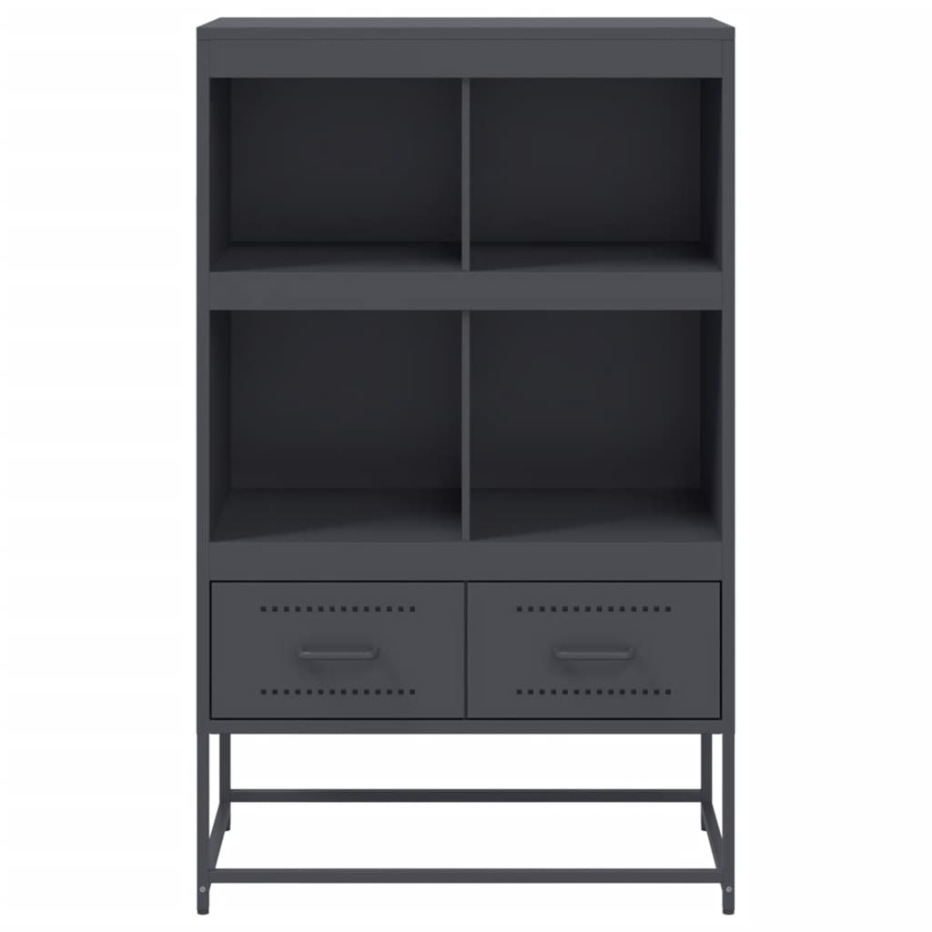 Highboard antrasitt 68x39x111,5 cm stål
