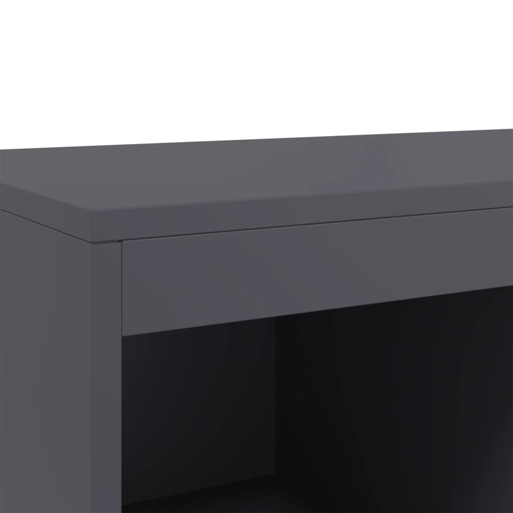 Highboard antrasitt 68x39x111,5 cm stål