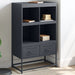 Highboard antrasitt 68x39x111,5 cm stål