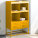 Highboard sennepsgul 68x39x111,5 cm stål