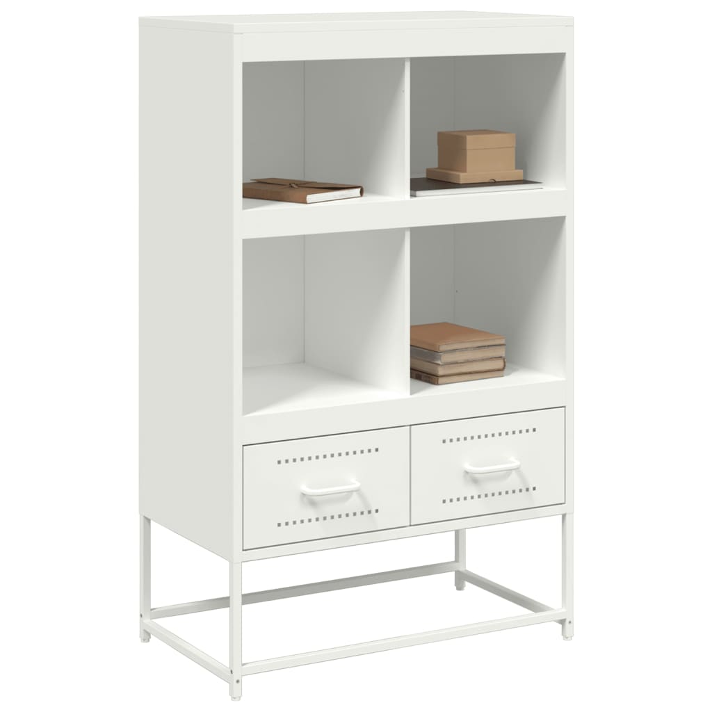 Highboard hvit 68x39x111,5 cm stål