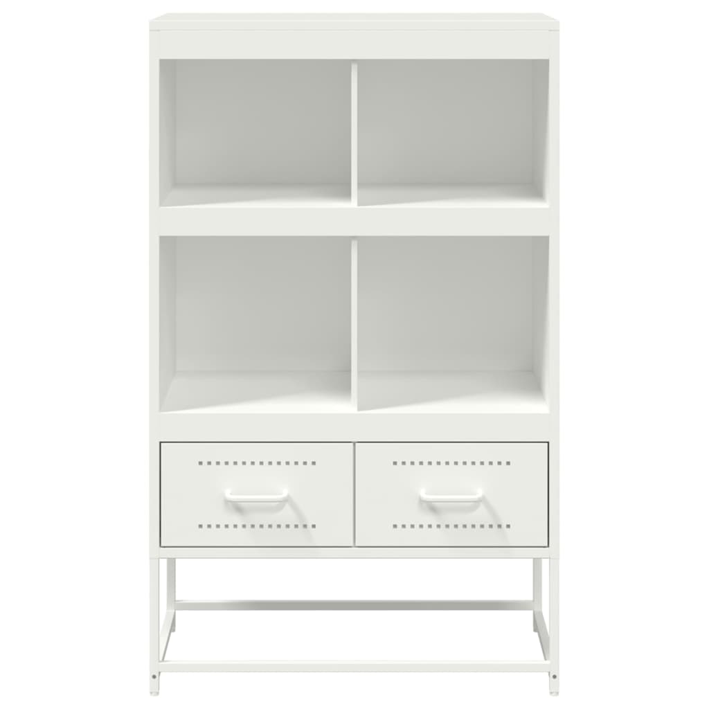 Highboard hvit 68x39x111,5 cm stål