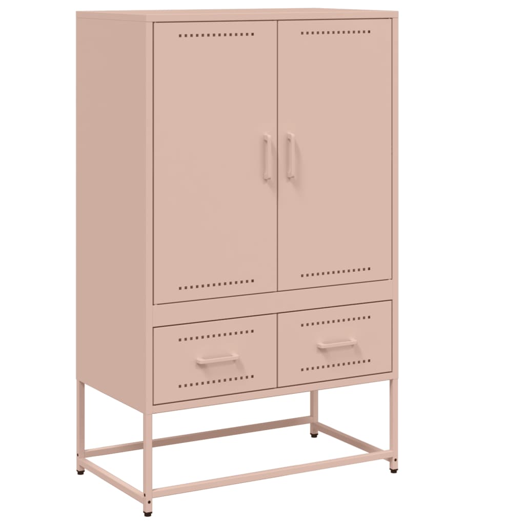 Highboard rosa 68x39x111,5 cm stål