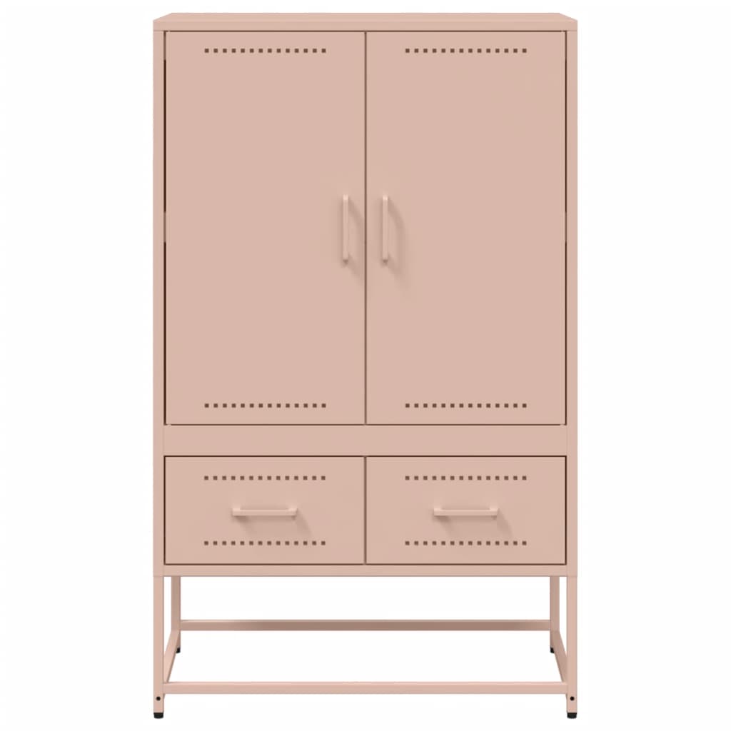 Highboard rosa 68x39x111,5 cm stål