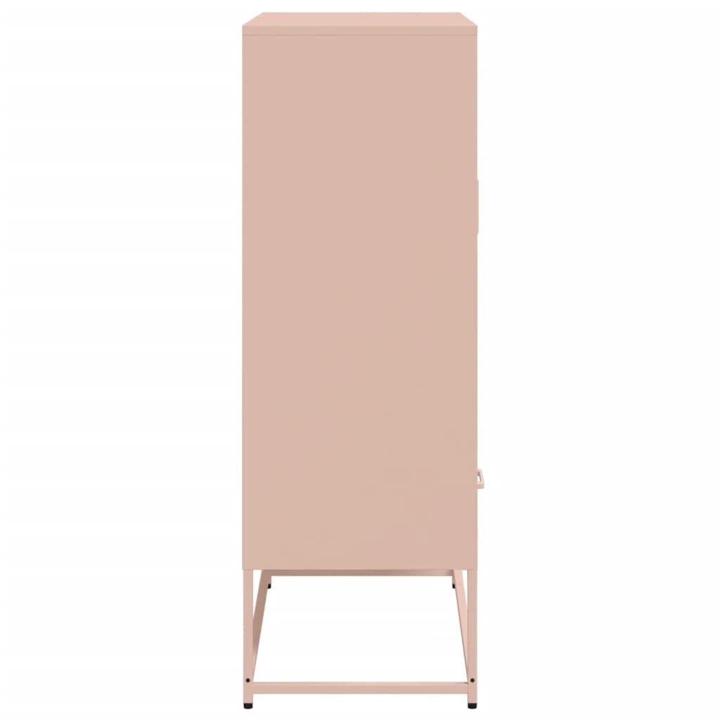 Highboard rosa 68x39x111,5 cm stål