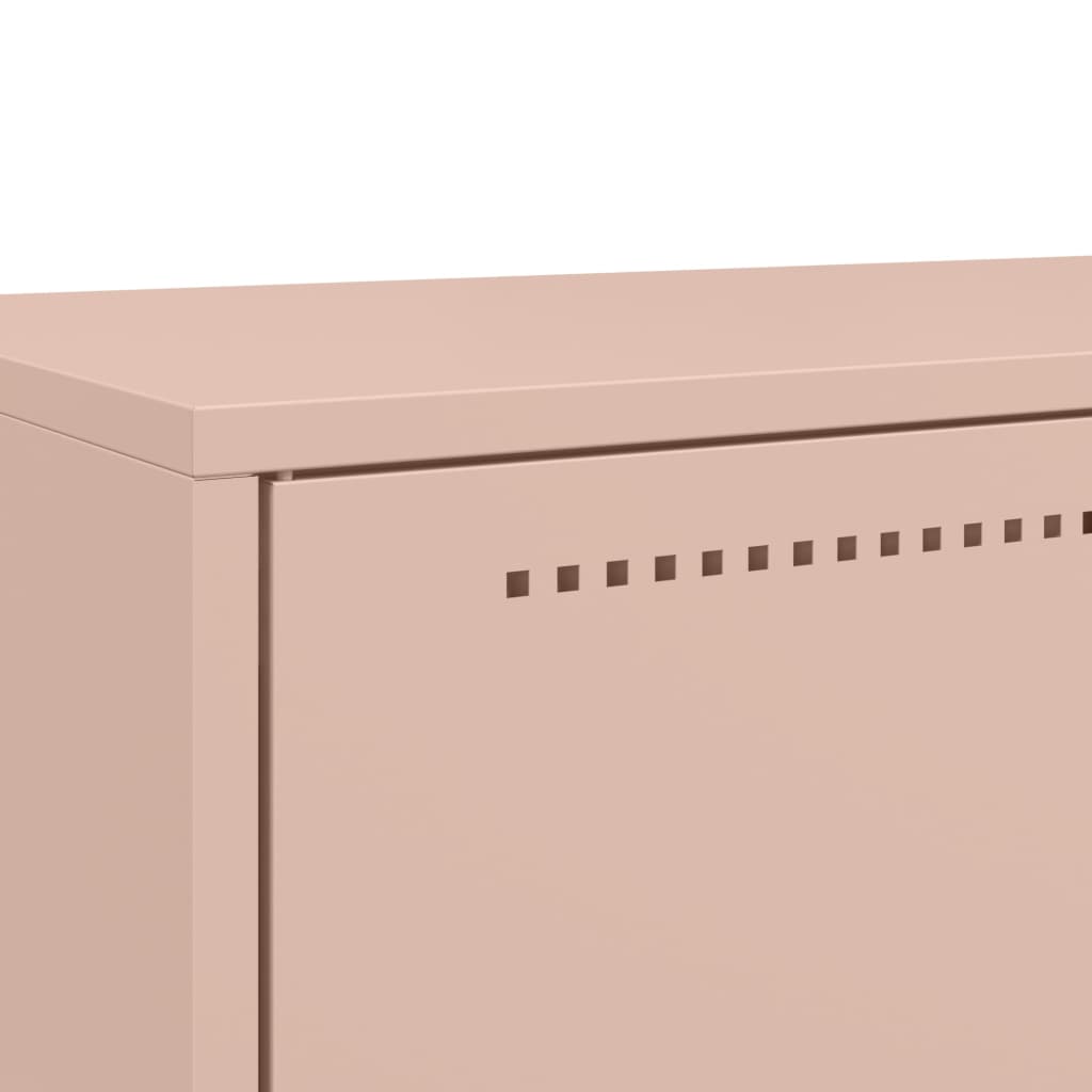 Highboard rosa 68x39x111,5 cm stål