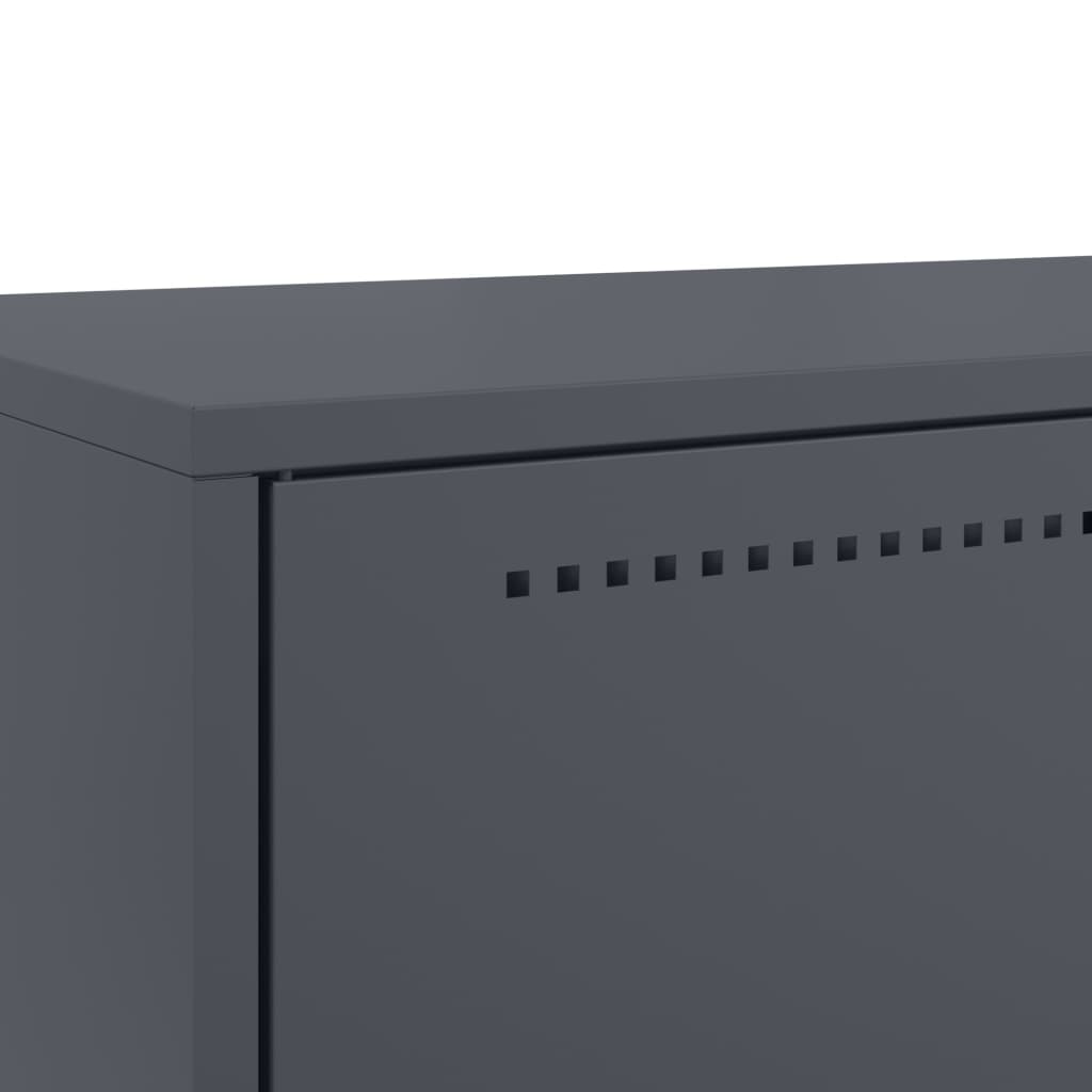 Highboard antrasitt 68x39x111,5 cm stål