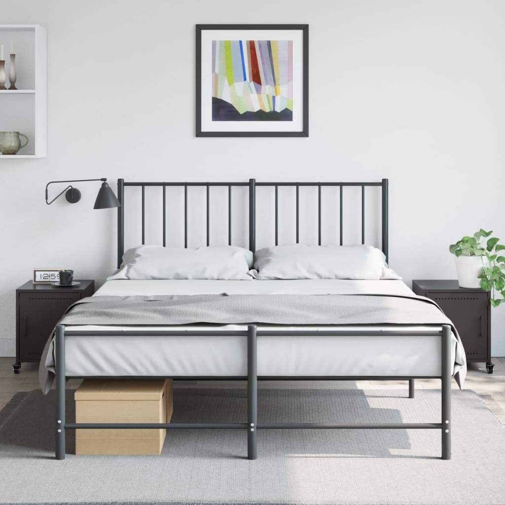 Nattbord 2 stk svart 36x39x43,5 cm stål