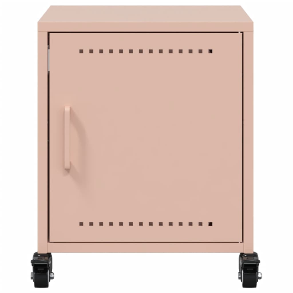 Nattbord 2 stk rosa 36x39x43,5 cm stål