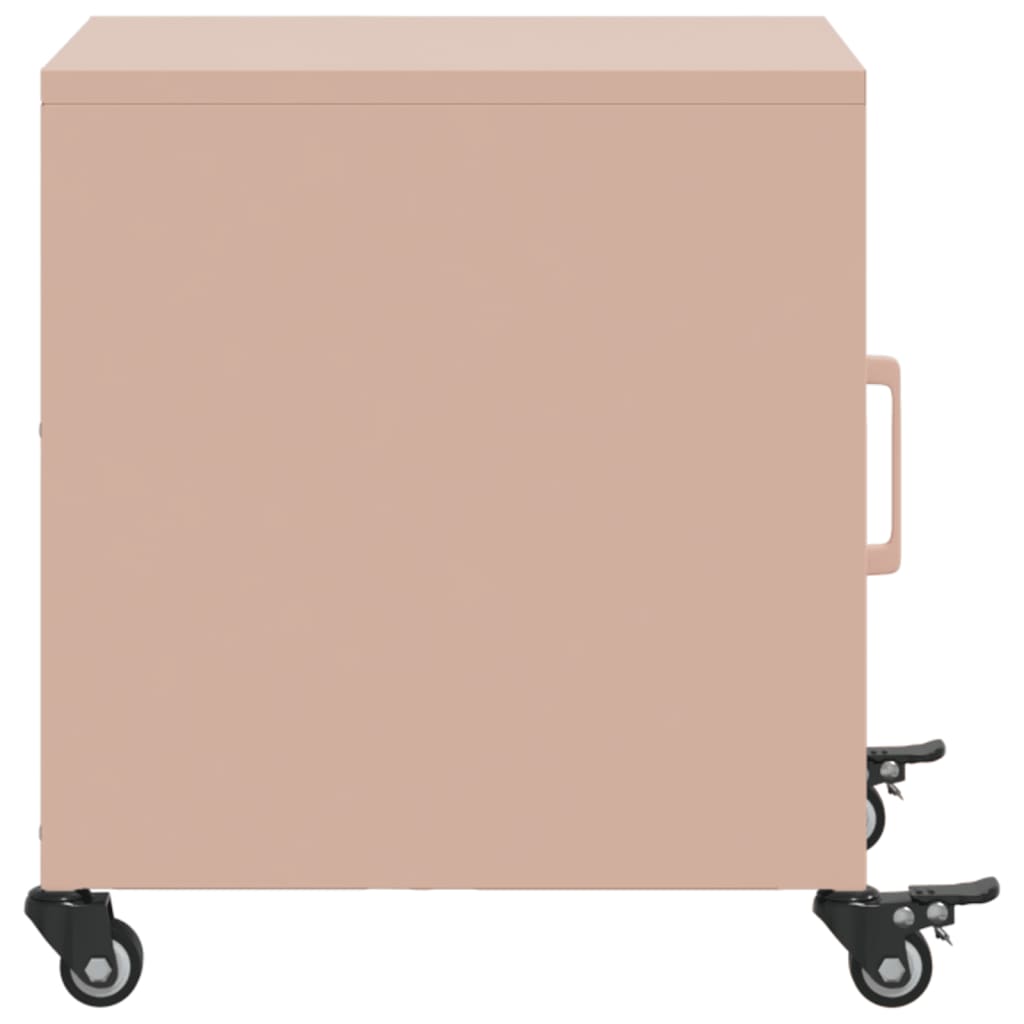 Nattbord 2 stk rosa 36x39x43,5 cm stål