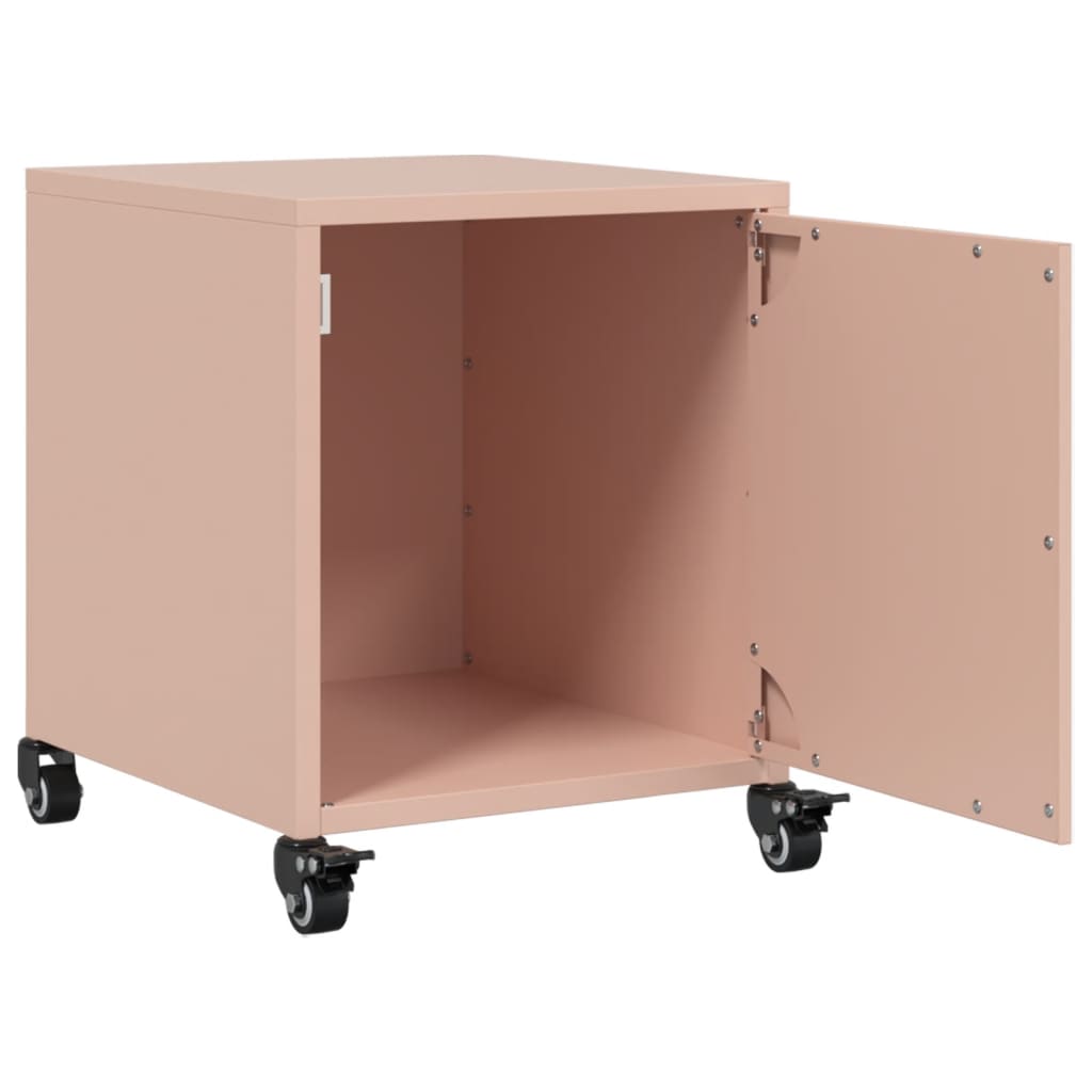 Nattbord 2 stk rosa 36x39x43,5 cm stål