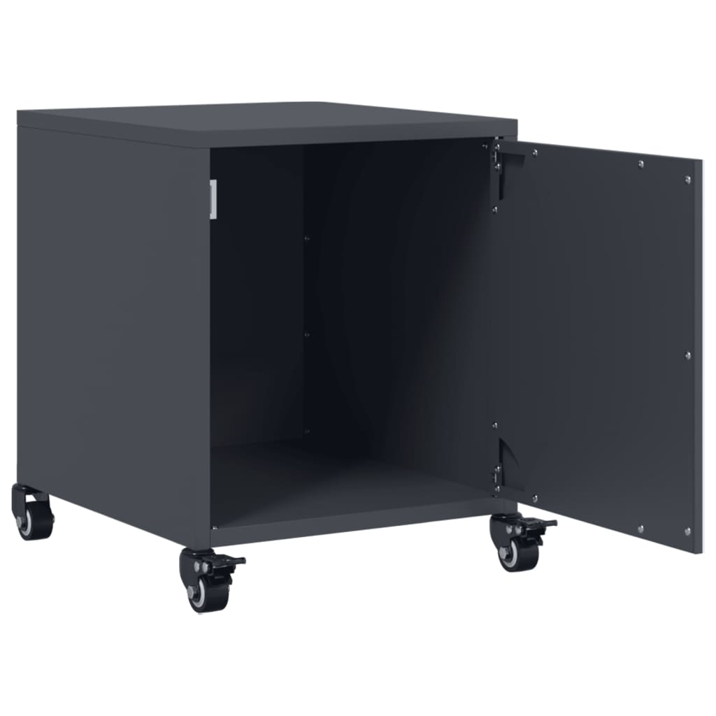 Nattbord antrasitt 36x39x43,5 cm stål