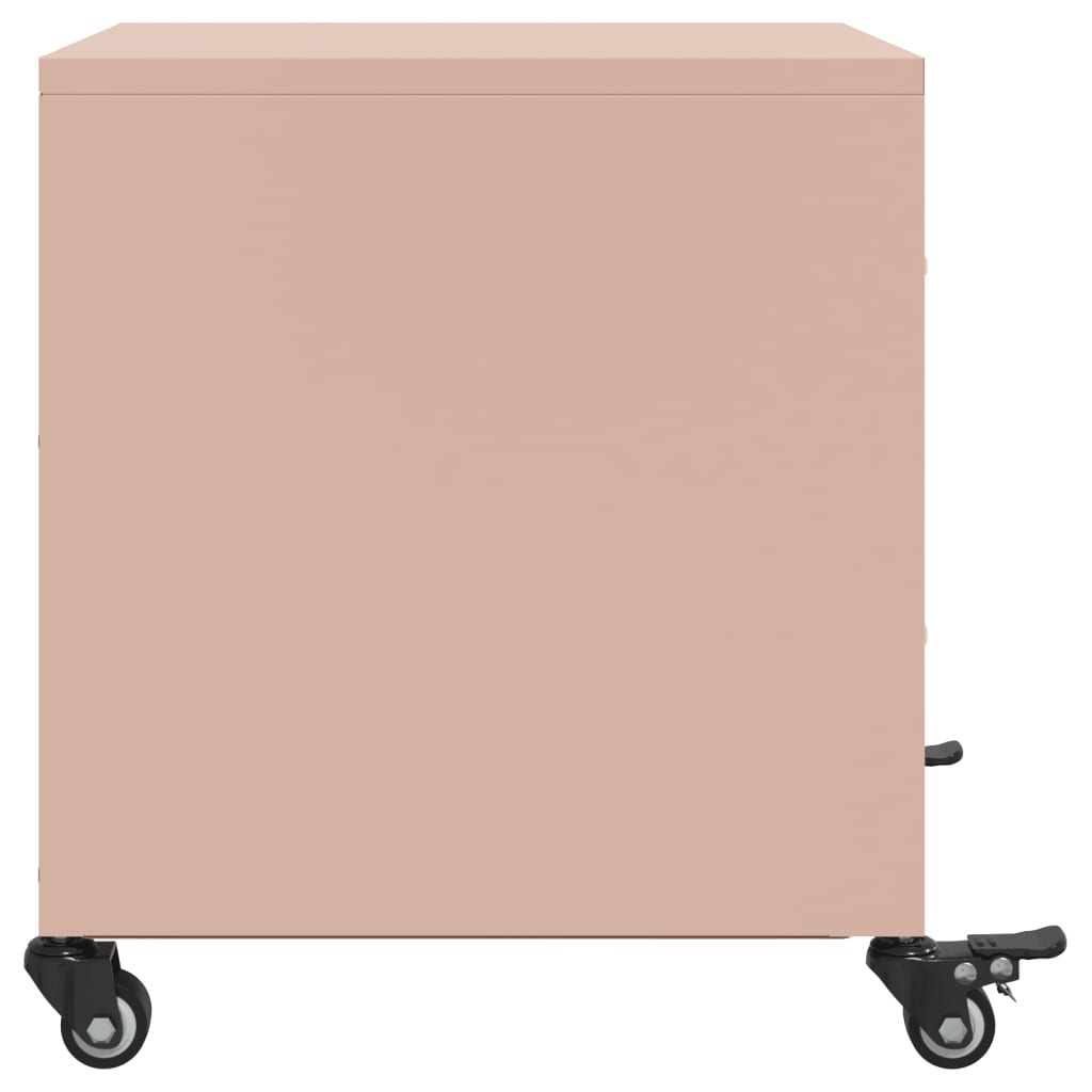 Nattbord 2 stk rosa 36x39x43,5 cm stål