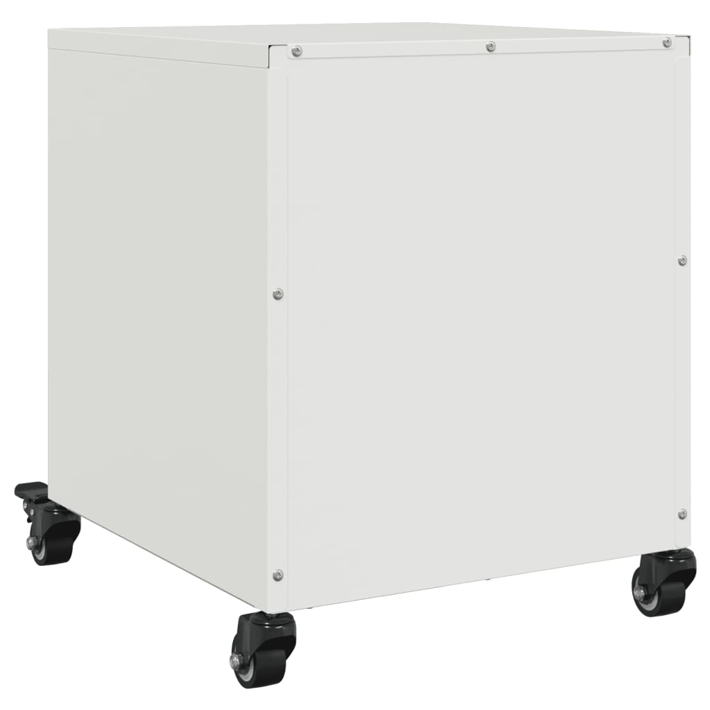 Nattbord hvit 36x39x43,5 cm stål