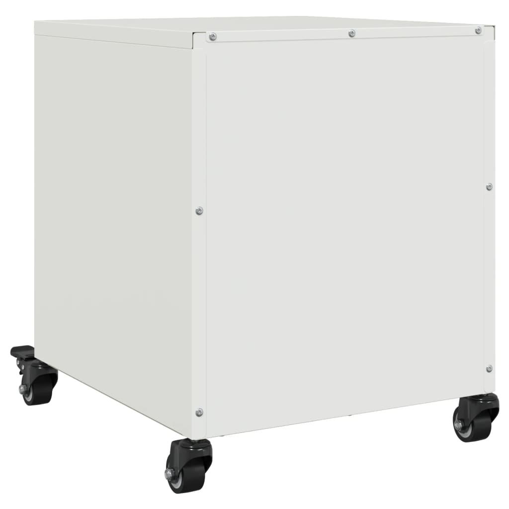 Nattbord 2 stk hvit 36x39x43,5 cm stål