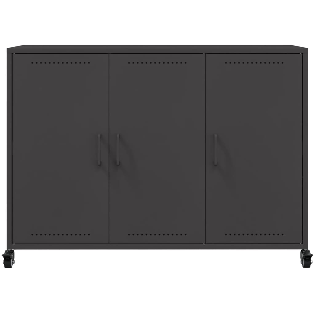 Skjenk svart 100,5x39x72 cm stål vidaXL