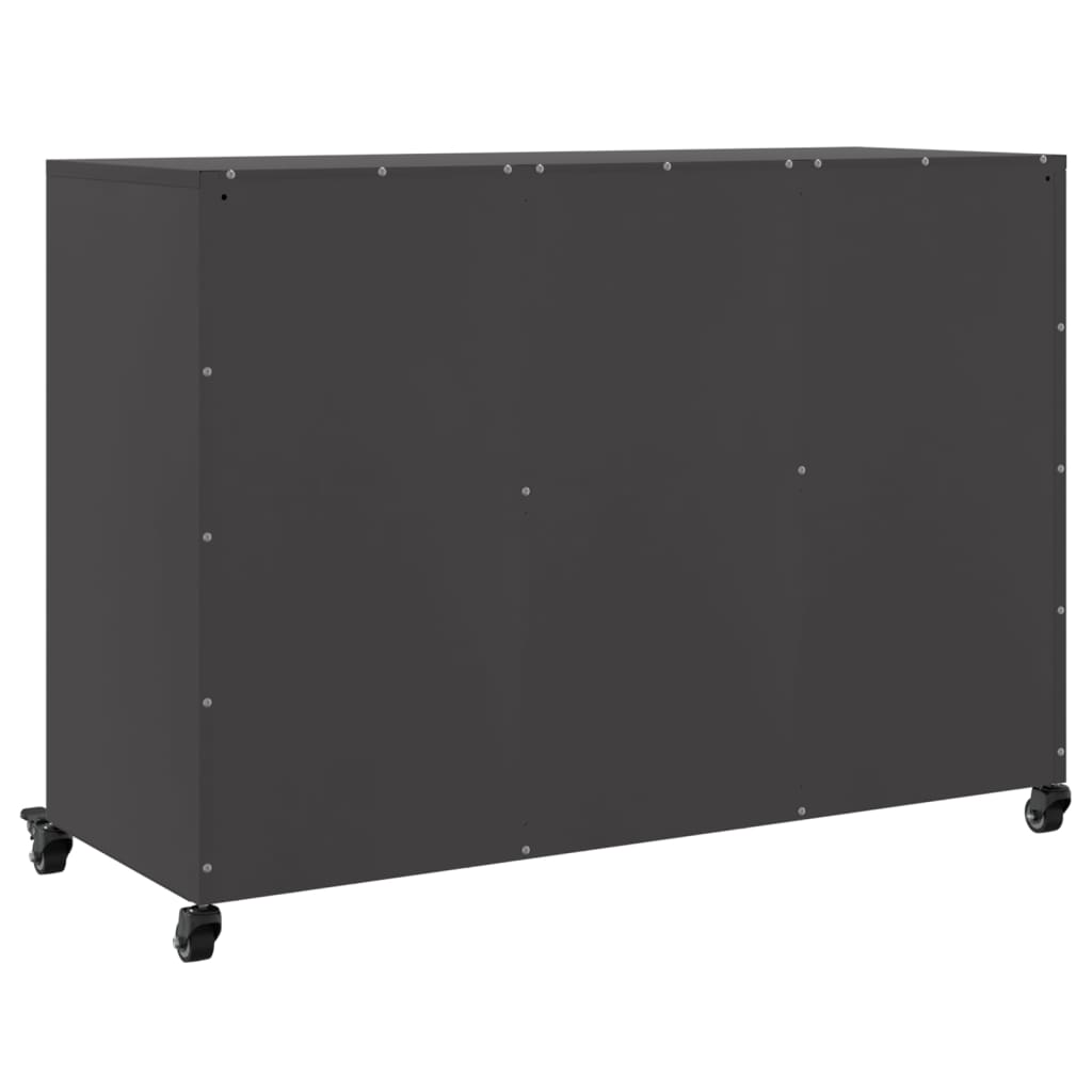 Skjenk svart 100,5x39x72 cm stål vidaXL