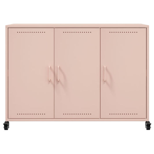 Skjenk rosa 100,5x39x72 cm stål