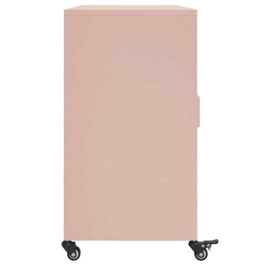 Skjenk rosa 100,5x39x72 cm stål
