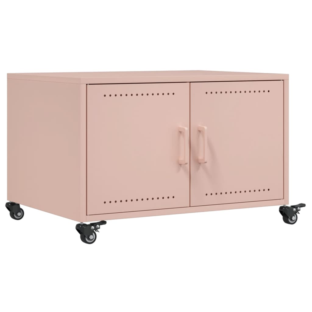 Salongbord rosa 68x50x43,5 cm stål